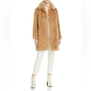Yves Salomon Wool Teddy Coat